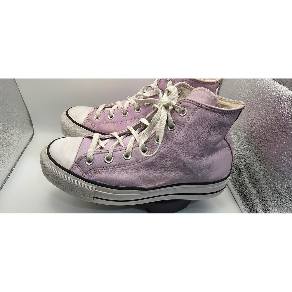 Converse Chuck Taylor All Star Lift Hi Lavender Leather Platform A07857C Mens6.5